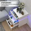Table de nuit avec éclairage LED hauteur 55 cm avec 3 Voir les images du produit 3