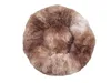 A round, fluffy pet bed with a raised edge, viewed from directly above. Produktbild-Vorschau
