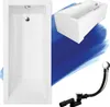 BADLAND Badewanne Rechteck Modern 130x70 mit Acrylschürze, Produktbild-Vorschau 3