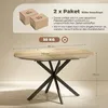 HOMCOM Rozťahovací jedálenský stôl 100/135 x 100 cm, Náhľad obrázku produktu 3