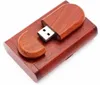Sada: USB drevený ovál 2.0 16GB a drevený box, cherry Náhľad obrázku produktu 1
