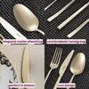A collage of four images showcasing Sambonet cutlery with descriptive text overlays. Anteprima dell’immagine prodotto