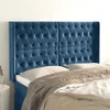 Kopfteil mit Ohren Dunkelblau 163x16x118/128 cm Samt Produktbild-Vorschau 2