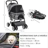 PawHut Poussette buggy pliable chien chat panier et sac de Voir les images du produit 5