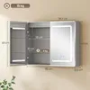 HOMCOM Spiegelschrank Bad mit LED-Beleuchtung und Produktbild-Vorschau 3