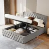Lit rembourré Lit double velours Lit de rangement, sommier Voir les images du produit 6