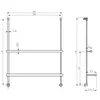Technical drawing of a wall-mounted towel rack with dimensions. Produktbild-Vorschau