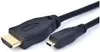 A close-up shot of an HDMI cable with two different connector types. Produktbild-Vorschau