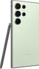 A light green Samsung Galaxy S24 Ultra smartphone with a stylus is shown from a diagonal angle against a white background. Voir les images du produit