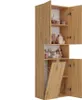 Badschrank mit Wäschekorb ATSO 3 – Artisan-Eiche Produktbild-Vorschau 3