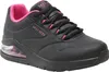 A black Skechers women's sneaker with pink accents and a visible air bubble in the sole. Produktbild-Vorschau