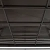 The image shows the underside of a pergola roof, with a metallic frame and translucent, ribbed panels. Produktbild-Vorschau