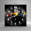 Wanduhr - Quadrat - Glasuhr - Waffe Kugel Glas Rebe - Produktbild-Vorschau 3