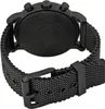 A close-up view of the back of a black Emporio Armani watch. Produktbild-Vorschau