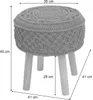 Sitzhocker HWC-J43, Strickhocker Hocker Fußhocker, 45x41cm Produktbild-Vorschau 3