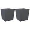 vidaXL Bac à plantes 2 pcs. Anthracite 50x50x50 Acier Voir les images du produit 1