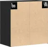 vidaXL Armadio a muro look rovere nero 60 x 31 x 60 cm Anteprima dell’immagine prodotto 5
