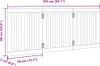 vidaXL Składane ogrodzenie dla psa 3 panele 150 cm drewno Podgląd zdjęcia produktu 7