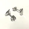 eckige Ohrstecker in 925 Silber rhod matt u pol. Produktbild-Vorschau 2