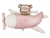 Palloncino in foil Orso in aereo 94x61 cm Crema Rosa chiaro Anteprima dell’immagine prodotto 2