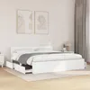 vidaXL Rám postele s čelom bez matraca biely 200x200 cm Náhľad obrázku produktu 2