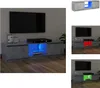 vidaXL TV-Schrank mit LED-Leuchten Betongrau 120x30x35,5 cm Produktbild-Vorschau 1