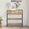 vidaXL Table console Chêne Artisan 72,5 x 25 x 75 cm Bois Voir les images du produit 4