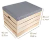 Creative Deco Houten Gestoffeerde Opbergkist, 50 x 40 x 35 Productafbeelding-voorbeeld 3