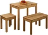 Krok Wood Esstisch Tomas aus Massivholz in Eiche 70x50x75 Produktbild-Vorschau 2