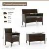 Zestaw mebli ogrodowych z polyratanu COSTWAY, meble Podgląd zdjęcia produktu 3
