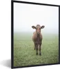 MuchoWow® MuchoWow® Gerahmtes Poster Kuh - Nebel - Gras Produktbild-Vorschau 1