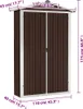 vidaXL Prístrešok na náradie hnedý 116x45x175 cm Náhľad obrázku produktu 8