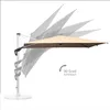 A cantilever umbrella is shown in multiple positions to demonstrate its adjustability. Produktbild-Vorschau