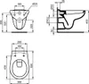 IDEAL STD Wandtiefspül-WC EUROVIT V3906 weiß Anteprima dell’immagine prodotto 5