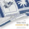 VOID Retro Palmen Blau Kissenbezug Kissenhülle Polyester Produktbild-Vorschau 5