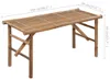 vidaXL Skladacia záhradná lavička so sedadlom 118 cm Bambus Náhľad obrázku produktu 7