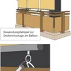 Senkrechtmarkise Balkon 100x240cm Außenrollo Sichtschutz Produktbild-Vorschau 8