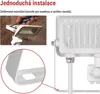 LED reflektor GLARO s pohybovým čidlem, 20 W, bílý, IP54, 2000 lm, neutrální bílá Náhľad obrázku produktu