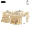 Halbhochbett 140 x 200 cm mit LED-Beleuchtung, offenen Produktbild-Vorschau 7