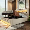 Polsterbett 140x200 cm mit 360° LED & USB – Doppelbett in Produktbild-Vorschau 5