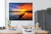 MuchoWow® Poster Boot - Wasser - Sonnenuntergang - Orange - Produktbild-Vorschau 3