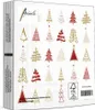 20 Servietten Christmas Tree Doodles red - Moderne Produktbild-Vorschau 3