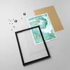 Gerahmtes Poster - Schwarzer Rahmen - Abstraktion blau Produktbild-Vorschau 4