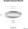 Untersetzer Ecopots Kunststoff Ø 29 cm H 3 cm weißgrau Produktbild-Vorschau 3