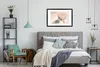 MuchoWow® Gerahmtes Poster Frau - Strandhut - Pastell 90x60 Produktbild-Vorschau 7
