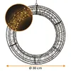 Zwarte lichtketting in de vorm van een krans, geschikt voor Productafbeelding-voorbeeld 3