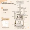 COSTWAY Kraboom, 170 cm hoog, met kattenhol, ligvlak, Productafbeelding-voorbeeld 2