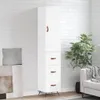 Highboard Weiß 34,5x34x180 cm Holzwerkstoff Produktbild-Vorschau 2