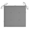 vidaXL Gartenstühle mit Grauen Kissen 8 Stk. Massivholz Produktbild-Vorschau 9