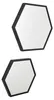 LOFT42 WandWandspiegel  Hexagon Large - schwarz - 58x50 Produktbild-Vorschau 2
